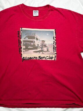 Billionaire Boys Club Men's XXL Red Upper Atmosphere Cotton Graphic T-Shirt
